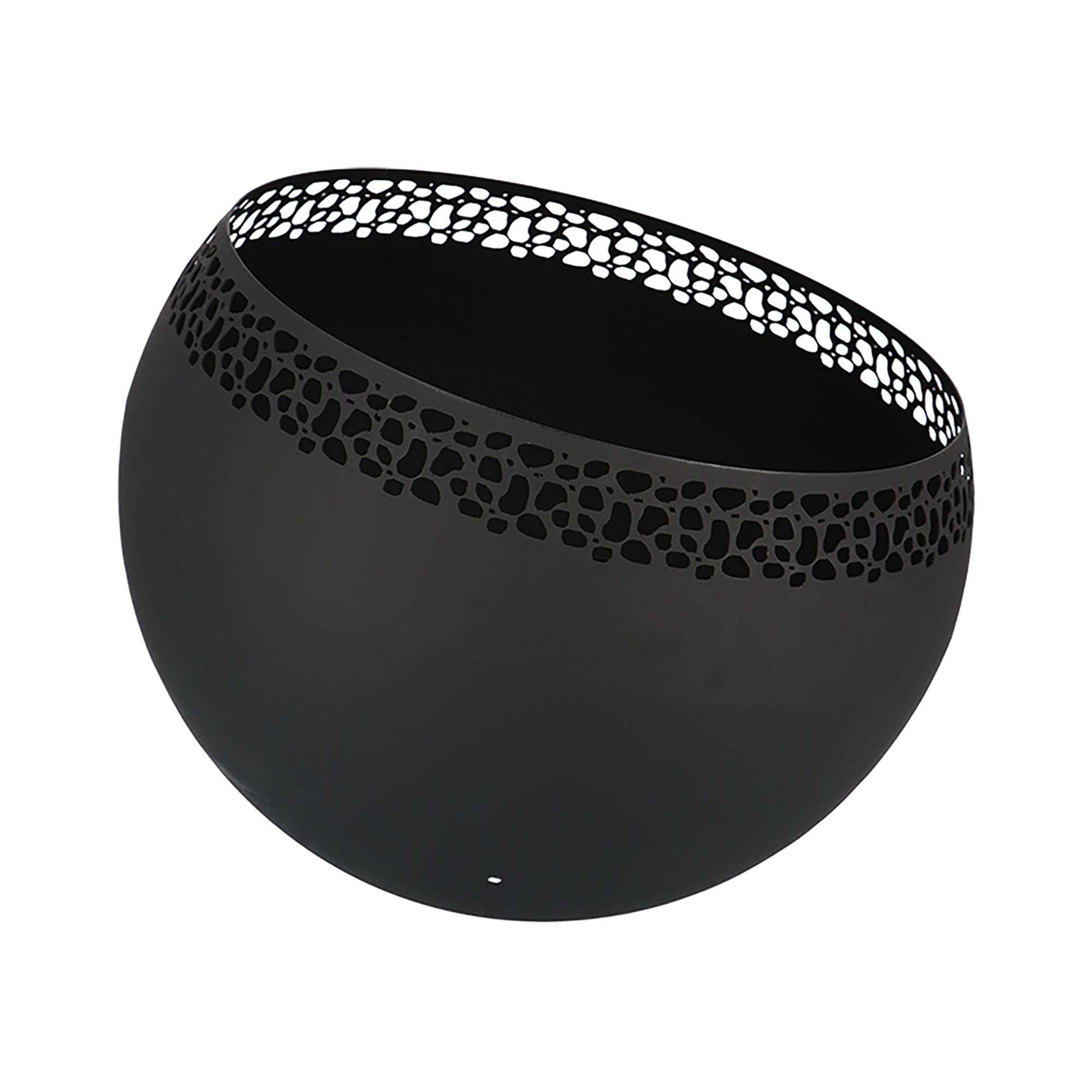 Esschert Design, Fire Ball w/Laser Cut Bubbles, Steel, Black, Model# FF502